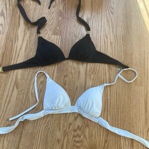 Victoria’s Secret Black and White Push-up Bikini Top Bundle